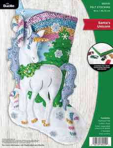 Clearance: Bucilla Stocking Kit - Santas Unicorn