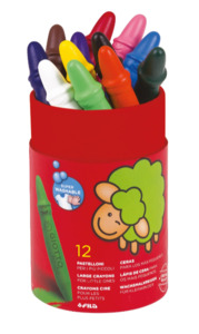 Back To School: Giotto Be-Be Large Crayons (12)