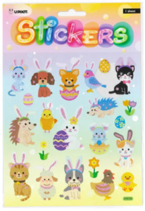Easter Animal Stickers with Bunny Ears