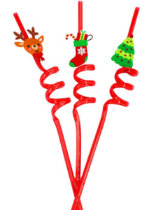 Games: Christmas Reuseable Straws (3pk)