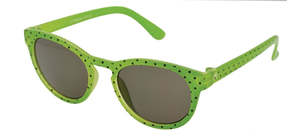 Children's Sunglasses - Polly Green Polka Dot