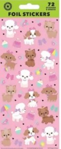 Arts Crafts: Stickers Cute Pups Foil