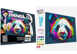 Arts Crafts: Panda Canvas Clay Painting by Numbers