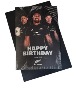 Birthday Cards Wrapping: All Blacks Happy Birthday Card