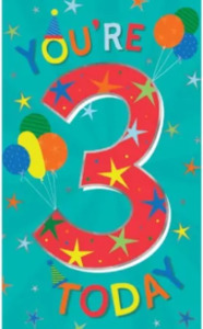 Birthday Card - Age 3