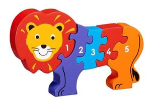 Puzzles: Wooden 1-5 Puzzle - Lion