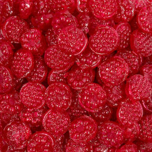 Red: Raspberry Drops Mayceys 100g