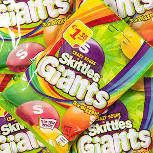 By Country: Skittles Giants Crazy Sour 116g