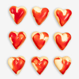 White Chocolate: Raspberry Heart (Single Chocolate)