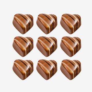 Single Chocolates: Heart Striped Milk (Single Chocolate)