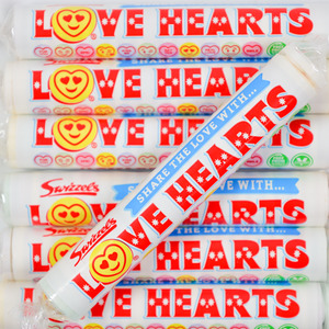 Novelty Lollies: Swizzels Love Hearts Roll 40g