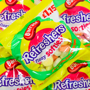 Gummy Lollies: Barratt Refreshers Fizzy Softies 120g