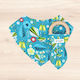 Fantail Flora Dribble Bib & Fantail Flora Teething Ring