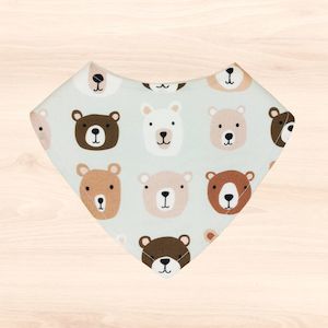 Dribble Bibs: Bears on Mint Dribble Bib