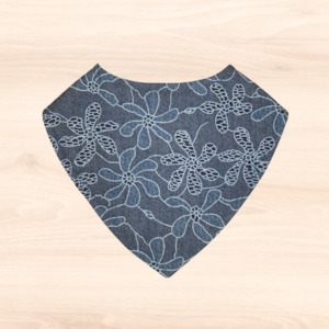 Denim Lace Dribble Bib