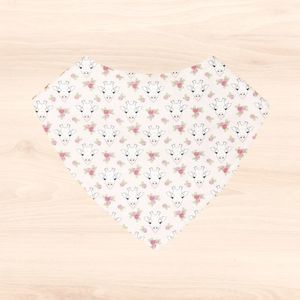 Tiny Rosebud Giraffes Dribble Bib