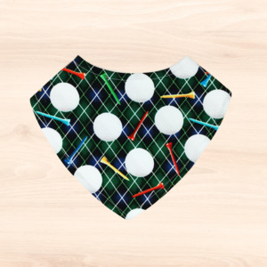 Golf Balls & Tees Dribble Bib