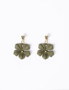 Products: Earring Dangly Mini Flower Martini Olive - Grant Bros