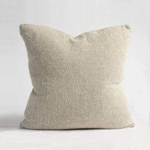 Verdure Linen Cushion Natural Green - Grant Bros