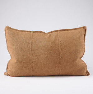 Luca Linen Cushion Nutmeg - Grant Bros