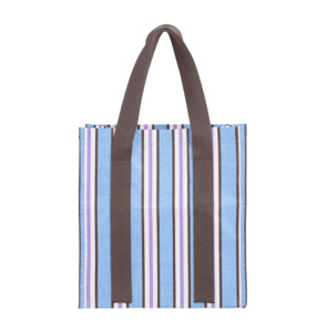 Market Bag Choc Blue Stripe - Grant Bros