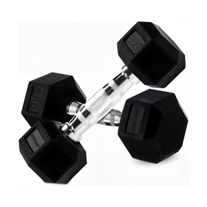 5kg Rubber Hex Dumbbell Foundation Strength Weight