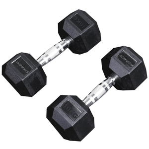Products: GravoMax 10kg Dumbbell Rubber Hex Strength Training – NZ