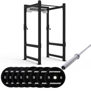 Power Cage Package Full Power Rack with 100kg Barbell Set