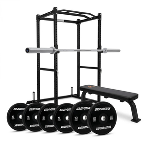 Products: Home Gym Power Cage Package Bench & 60kg Barbell Set