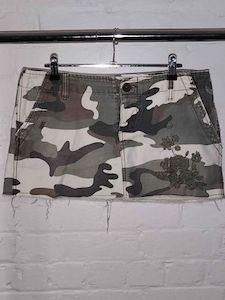 2000s Camo Mini Skirt
