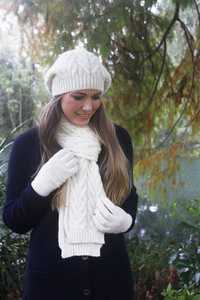 Alpaca Mohair: Alpaca Cable Beanie Lothlorian