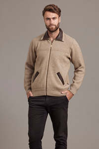 Wool Jackets: Leather Collar Jacket