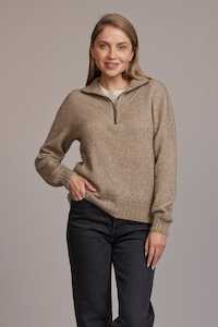 Women Jumpers Sweaters: Ridge Funnel Neck McDonald