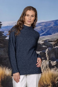 Women Jumpers Sweaters: Cable Funnel Neck
