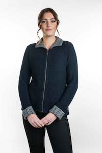 Women Jackets Coats: Two Tone Trim Jacket KO