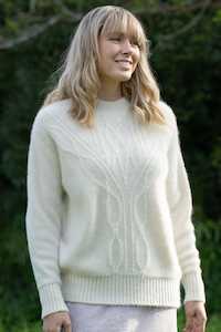 Lothlorian: Alpaca Crew Neck Cable Jumper