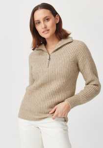 Womens: Kenzie Zip Sweater Untouched World