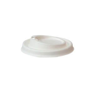 Hot Cups: Sugar Cane Lids - White - 8/12/16oz