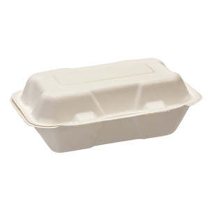Sugarcane Containers: Sugar Cane Rectangular Clamshell Large