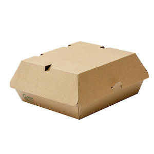 Kraft Containers: Corrugated Square Clamshell