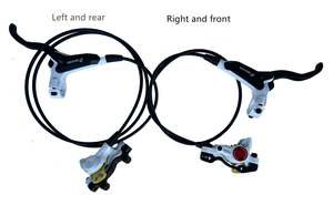 ZOOM HB-870 MTB Bicycle Bike Hydraulic Disc Set Brake - Front & Rear, White