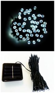 Electronics Photography: Solar OUT/INDOOR Fairy Lights  ICE WHITE 15M - 8 MODEs