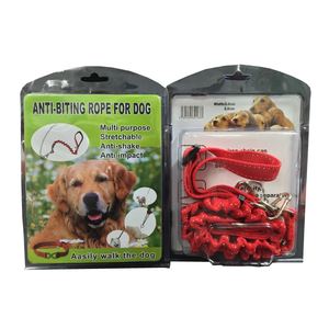 Dog Leash 1.5m L for S-M Dogs - Anti-biting, Red