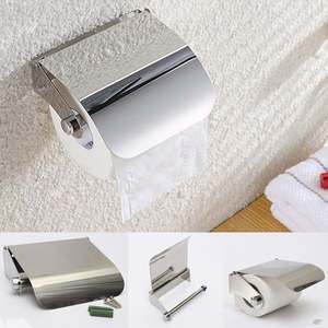 Bathroom Stainless Steel Toilet Roll Holder x 2pcs