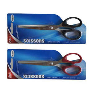 Deli Scissors Stainless Steel E6009 - 180mm (7"), wholesales, 10pcs