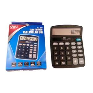 Business Farming Industry: Deli Calculator DL-837 - 12 digits Dual Power (Solar and Battery)