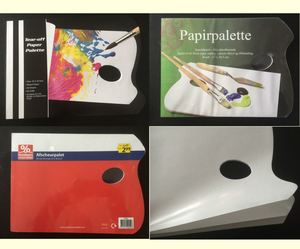 Disposable tear-off parchment painting palettes 36 sheets 23x30.5cm
