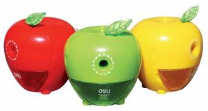 Toys: Deli Pencil Sharpener Unique Apple Shape E0659