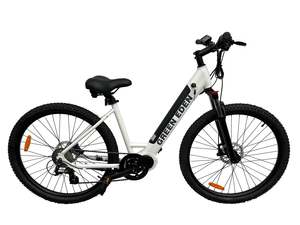 Mid-Drive Step-Through E-Bike - 27.5", 48V 500w motor, 460.8Wh LG Battery, White