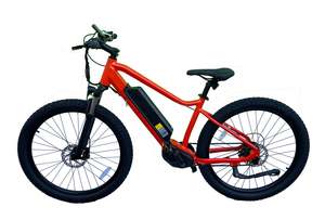 Mid-Drive Electric Mountain Bike - 27.5", 48V 350W Mid motor, 7 speeds, Orange